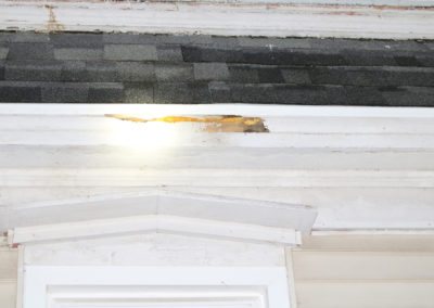 as part of the home inspection cost we look for damage in the trim this opening can cause further deterioration.