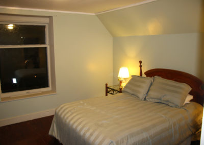 Here is another nicely remodeled room taking advantage of the upper level of an older home