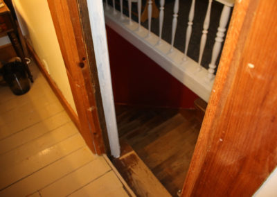 The home inspector found this somewhat hidden staircase in the back of the home very unique